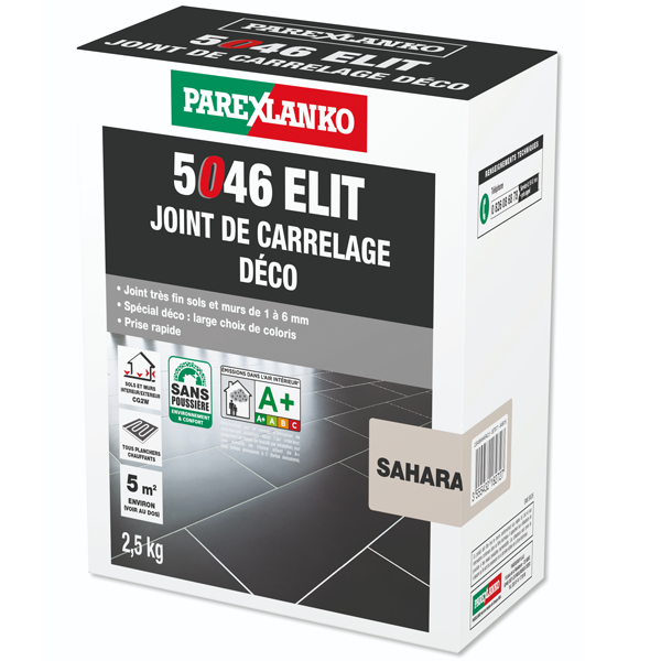 Joint de carrelage déco - 5046 Elit - sol et mur joints de 1 à 6 mm - Sahara Sac de 2,5 KG