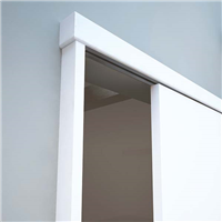 Système pour porte coulissante Tapée verticale + cache tapée GYPSO - Blanc