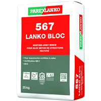 Mortier joint mince de montage LANKO BLOC 567 - Gris - Sac de 25 KG