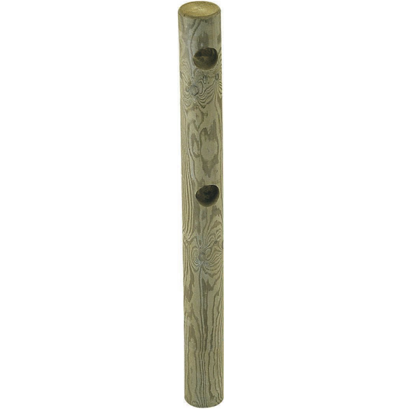 Poteau d'extrémité pour clôture en pin traité classe 4 vert - Ø 140 mm x 2 M