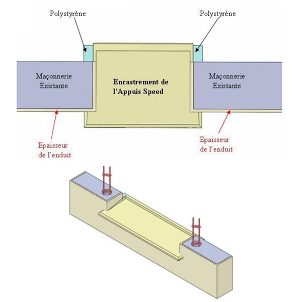 Appui de fenêtre en béton Speed - profondeur 36 CM - longueur 70 CM