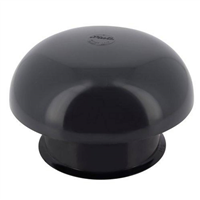 Chapeau de ventilation rond Nicoll - Diamètre 259 mm - Sortie 160 mm - Sans moustiquaire - PVC anti-UV - Gris anthracite
