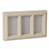Grille d'aération Claustra avec moustiquaire PVC sable 215 x 130 mm NICOLL 1CLAU3