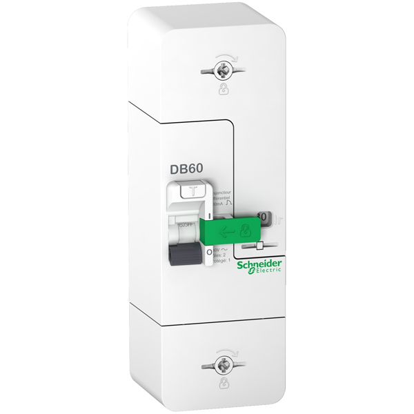Disjoncteur de branchement Schneider 1P+N - calibre 60A - instantané