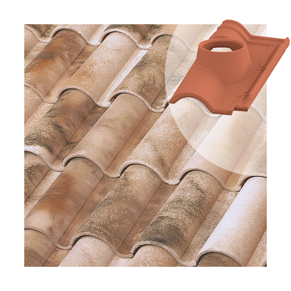 Tuile à douille TB-12 Tejas Borja - Ø  intérieur 130 mm- Nature Lamalou