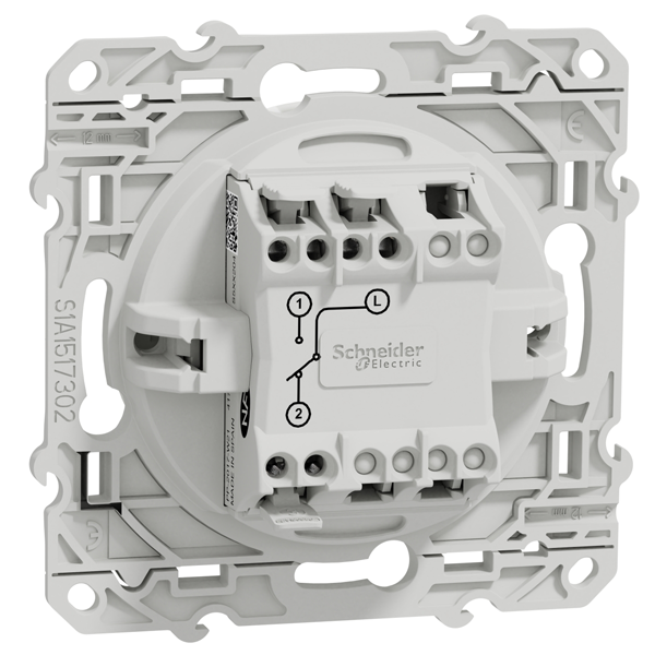 Interrupteur va-et-vient simple Schneider Odace - blanc - 10 A - 250 V