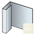 Profil de finition pour encadrement de fenêtre en bardage Cedral Lap - Aluminium laqué Blanc Everest C01 - longueur 3,00 M