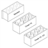 Bloc béton creux retourné 500 x 200 x 200 mm - B60 - 3 parois 8 trous CE NF