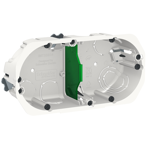 Boîte d'encastrement double Schneider Multifix - Ø 67 mm x 40 mm