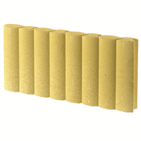 Bordure de jardin en béton Ovaline - couleur Paille - 50 x 24 cm - Épaisseur 6 cm