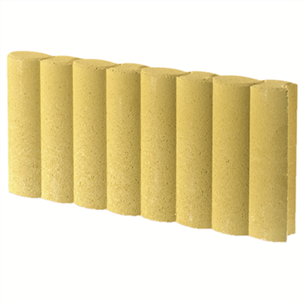 Bordure de jardin en béton Ovaline - couleur Paille - 50 x 24 cm - Épaisseur 6 cm