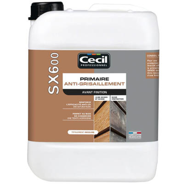 Primaire anti-grisaillement incolore SX 600 pour bois extérieurs 104126