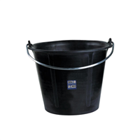 Seau maçon plastique Obra anse 6,4 mm 11 litres Polyéthylène noir
