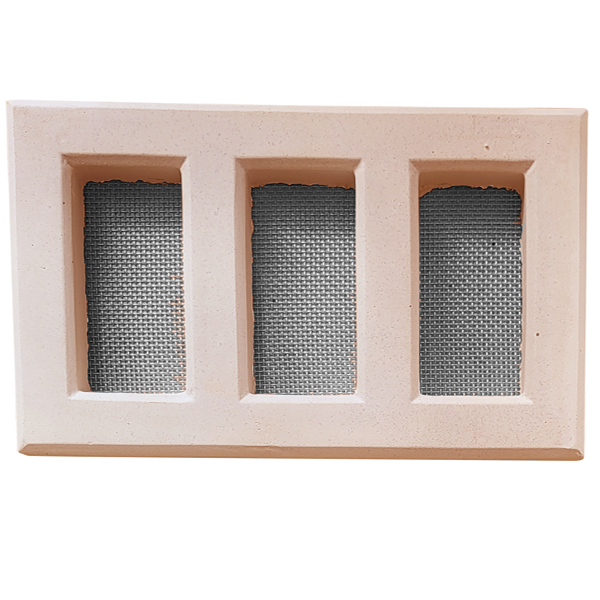 Claustra d'aération avec grille en inox - 215,00 MM x 130 MM - couleur Provence