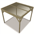 Pergola bois indépendante à toit plat - Pin traité Classe 4 vert