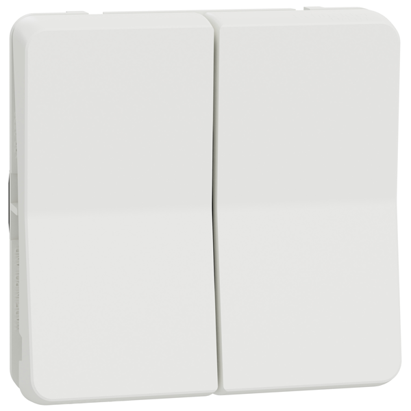 Double va-et-vient Schneider Mureva Styl IP55 IK08 - blanc - 10AX 250V