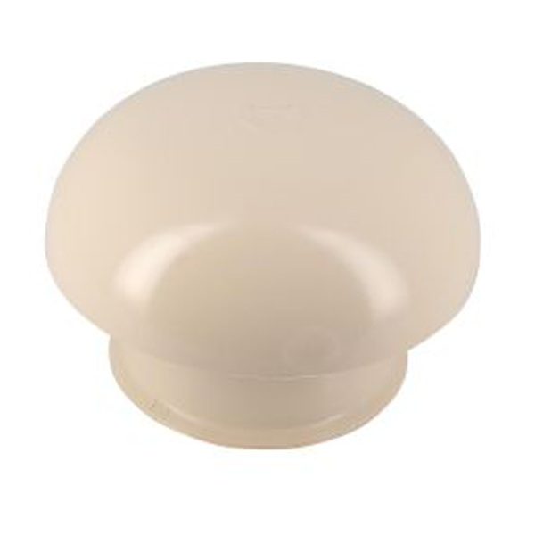 Chapeau de ventilation rond Nicoll - Diamètre 164,5 mm - Sortie 100 mm - Avec moustiquaire - PVC anti-UV - Sable