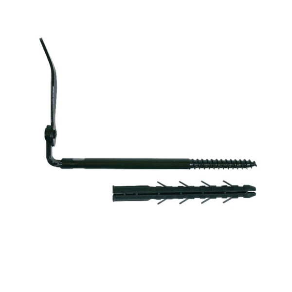 Arrêt volet parpaing brique creuse 190 mm Tige Ø10mm Acier noir x2
