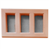 Claustra d'aération avec grille en inox - 215,00 MM x 130 MM - couleur Terre cuite
