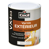 Vernis bois extérieur VX403 Cecil protection U.V Incolore brillant 2,5L