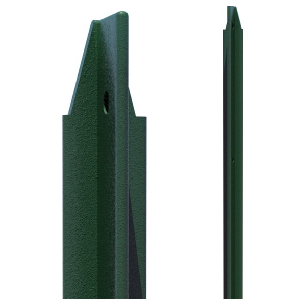 Poteau TE clôture rouleau Dirickx 30x30x3 MM hauteur 1.75 M Vert
