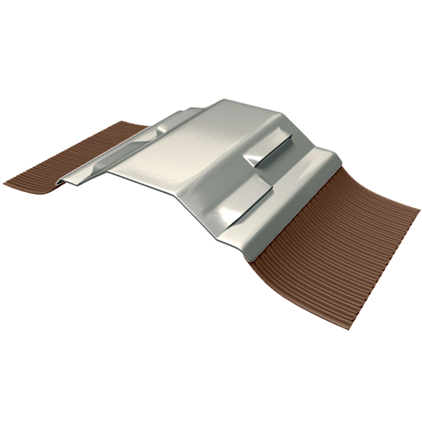 Closoir rigide Lahe-Pro Brun coque acier 140 MM x 2 M