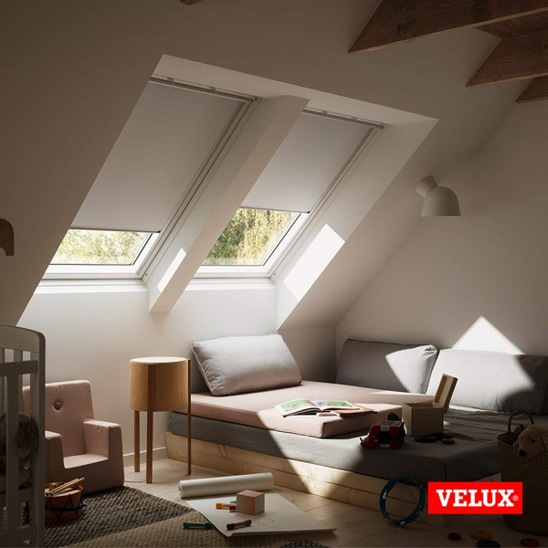 Store occultant Velux DKL pour fenêtre de toit UK04 - 134,0 CM x 98,0 CM - Gris