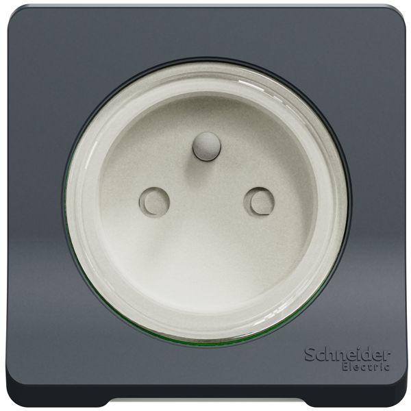 Prise de courant 2P+T Schneider Mureva Styl gris anthracite