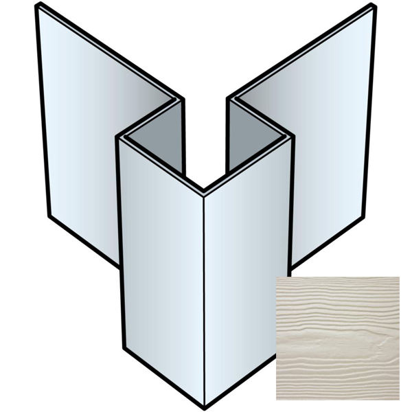 Profil d'angle extérieur symétrique pour bardage Cedral Lap