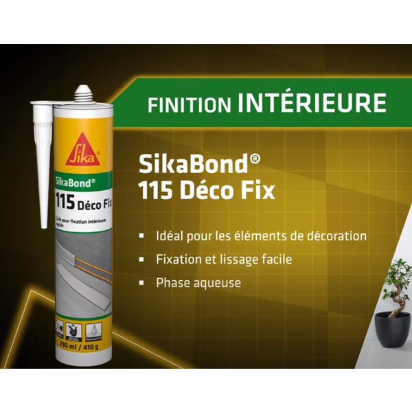 Colle SikaBond 115 Déco Fix Blanc cassé intérieur  290 ml