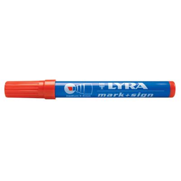 Marqueur indélébile Lyra Mark+Sign biseau noir | Quincaillerie Pro