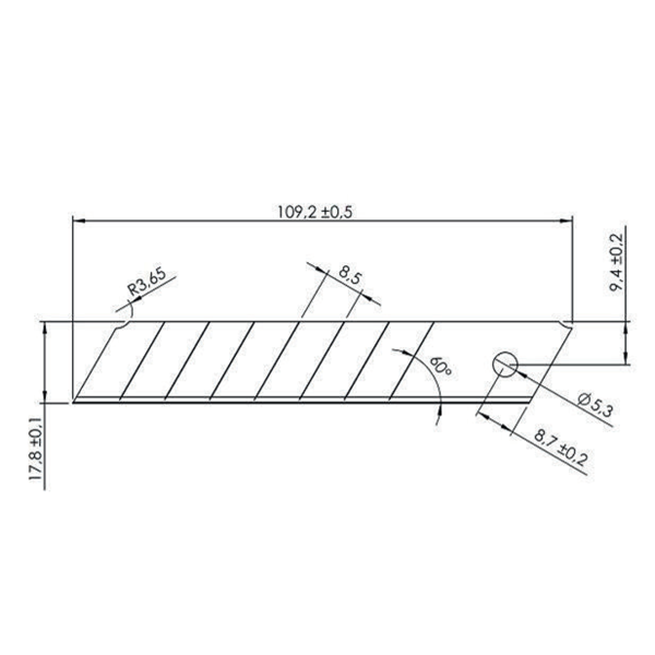 Lame biseautée sécable cutter Edia 18 mm Lot x 10 étui distributeur