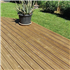 Lame de terrasse en Pin qualité US traité classe 4 marron -