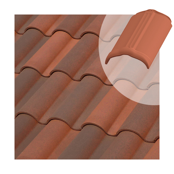 Faîtière circulaire Tejas Borja - Nature Fosca - 430 MM x 230 MM