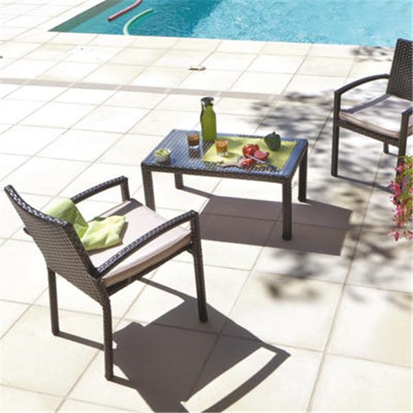 Margelle d'angle plate en béton - Espace - 50,0 CM x 50,0 CM - ép.34,00 MM - teinte Gris minéral
