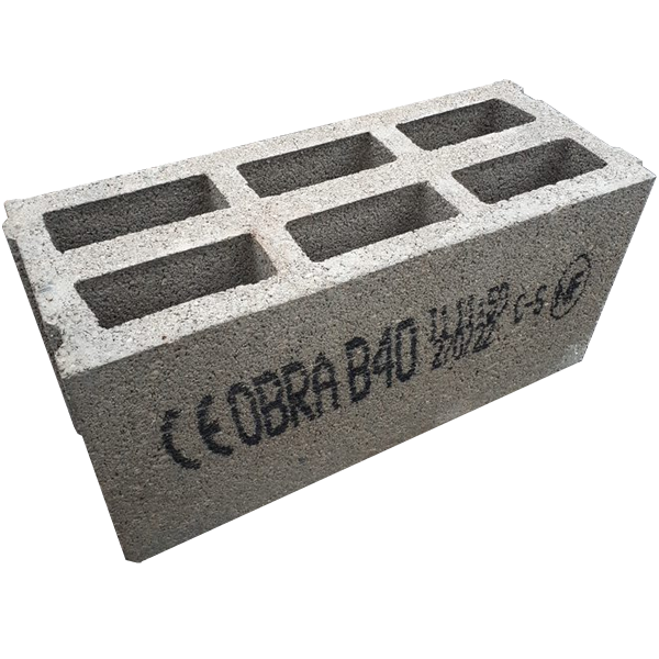 Bloc béton rectifié à emboîtement - B40 - 500 x 200 x 250 mm