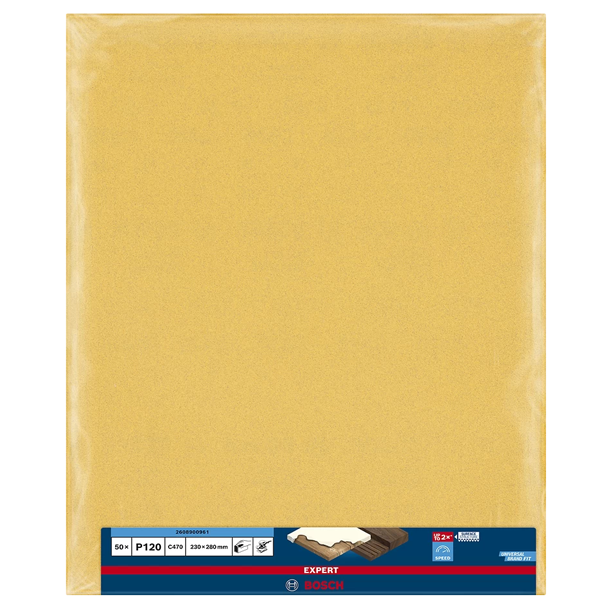 Feuille abrasive - Expert Bosch C470 - 230x280 mm grain 120