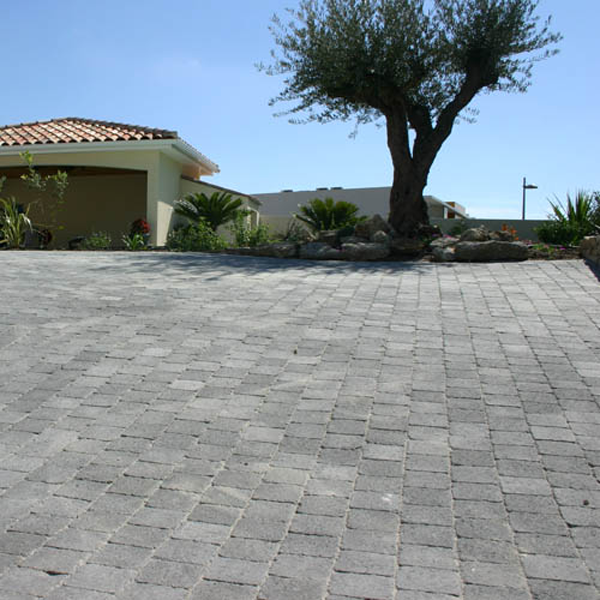 Pavé béton décoratif vieilli - Médiéval - Anthracite - 16 CM x 16 CM - 60 MM