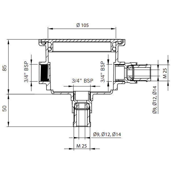 Boîte de connexion Astralpool pour le raccordement de lampe de piscine - ABS blanc