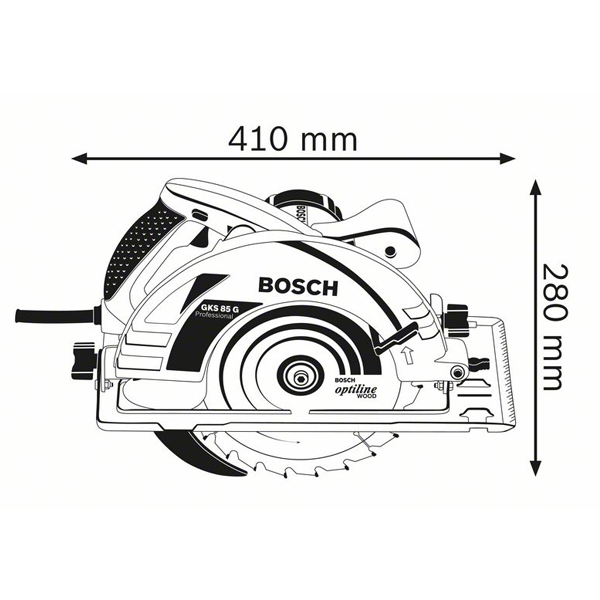 Scie circulaire filaire Bosch GKS85G Ø235 mm 2200W livré en L BOXX