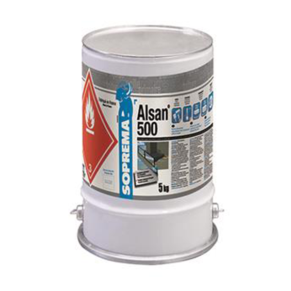Résine d'étanchéité liquide pour ouvrages accessibles aux piétons - Alsan 500 - Gris anthracite - seau de 5 KG
