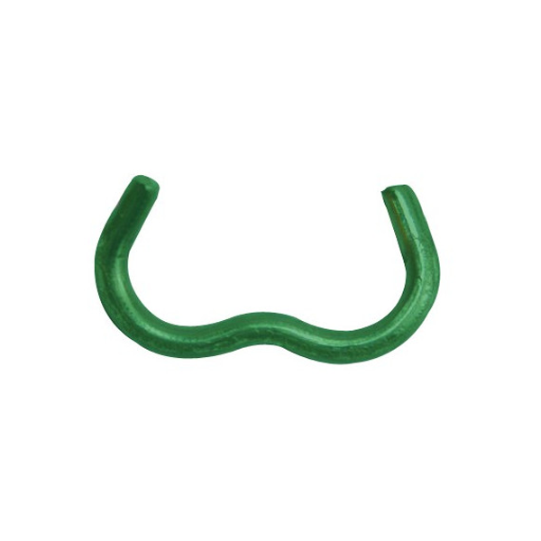 Agrafe Omega 20 grillage Edma acier galvanisé plastifié vert 200