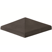 Chapeau de pilier à pointe Terreal CP02 terre cuite Anthracite - 36 x 36 cm