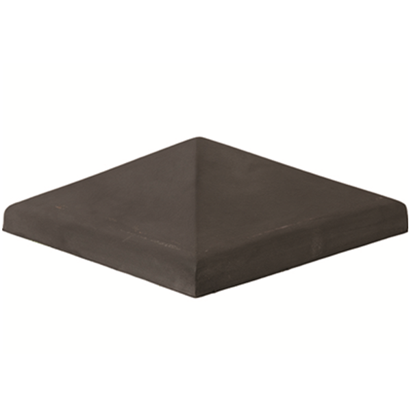 Chapeau de pilier à pointe Terreal CP02 terre cuite Anthracite - 36 x 36 cm