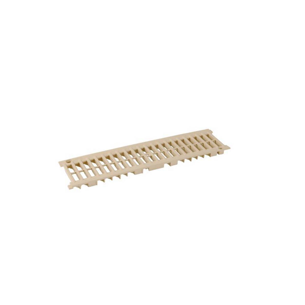 Grille PVC pour caniveaux de piscine - Connecto A15 Gris clair - largeur int. 100 mm - longueur 0.5 m