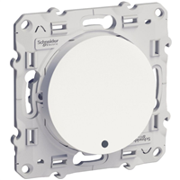 Poussoir lumineux Schneider Odace- LED bleue - blanc - 10A 250V