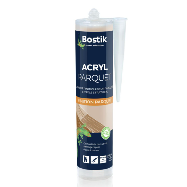 Mastic acrylique finition parquets sols stratifiés Érable pin frêne 300ml
