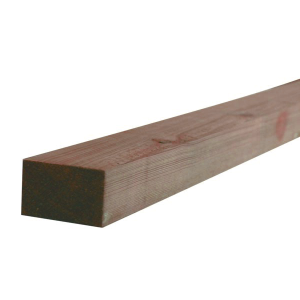 Tasseau Sapin du Nord raboté 4 faces - Traité Classe 3 marron - 45 MM x 22,00 MM - Long. 4,00 M