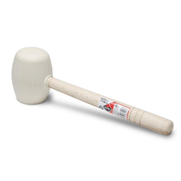 Maillet tête ronde et plate Rubi - Caoutchouc blanc 500gr
