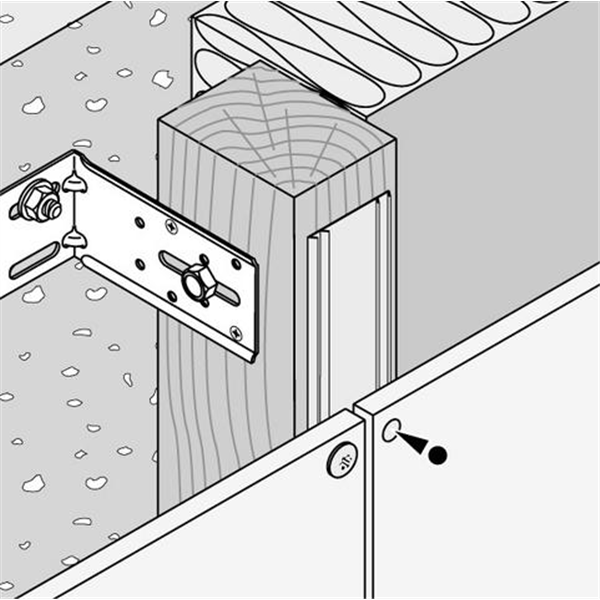 Equerre de façade - Isolco 3000 P - pour la fixation de chevron bois - 120 mm - boîte de 20 Etanco 361102000